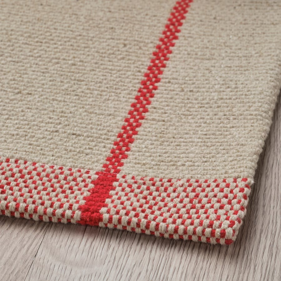 Ridstig Rug RIDSTIG Rug, flatwoven, off-white/red, 170x240 cm – Simple Lifestyle ...