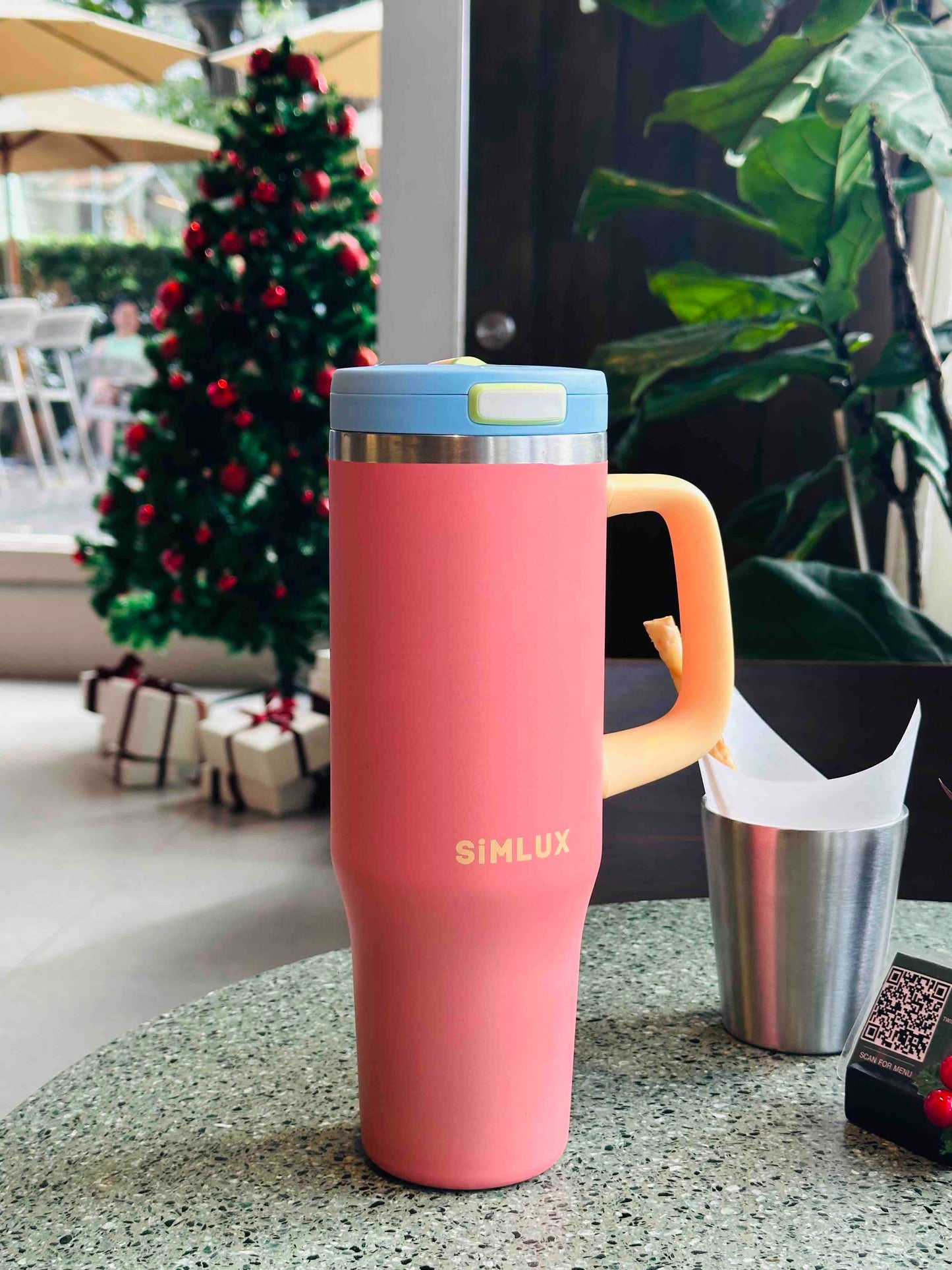 SiMLUX Tumbler Cup with Flip Straw