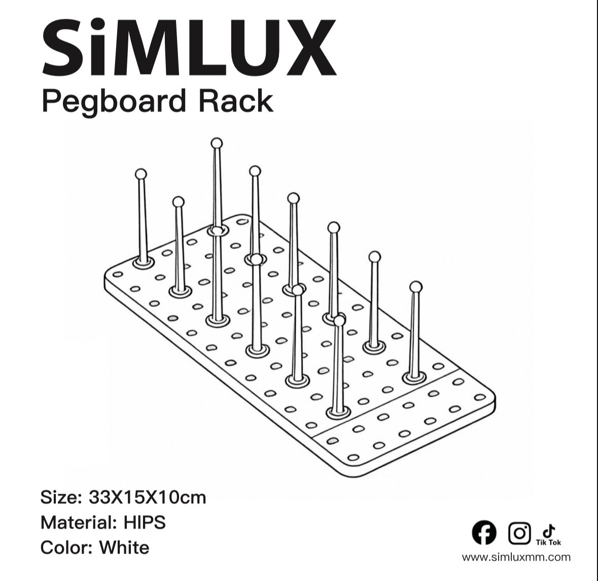SiMLUX Pegboard Rack