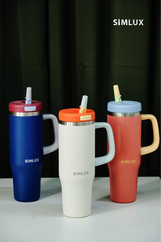 SiMLUX Tumbler Cup with Flip Straw
