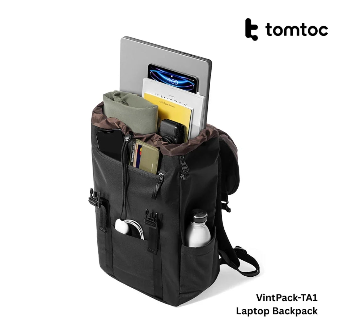 Tomtoc - VintPack-TA1 Laptop Back ( 15.6 Inch / 22L ) - Dark