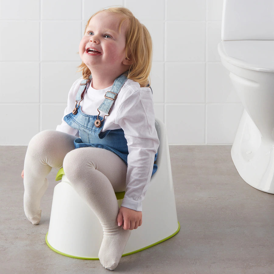 LOCKIG
Children's potty, white/green