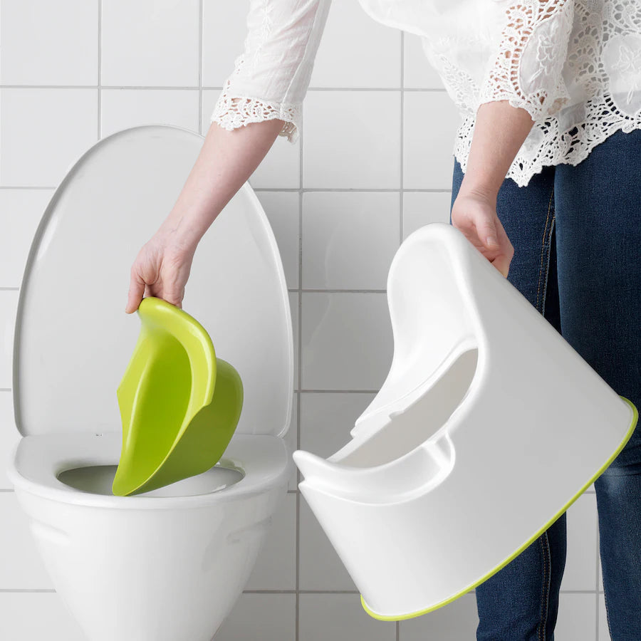 LOCKIG
Children's potty, white/green
