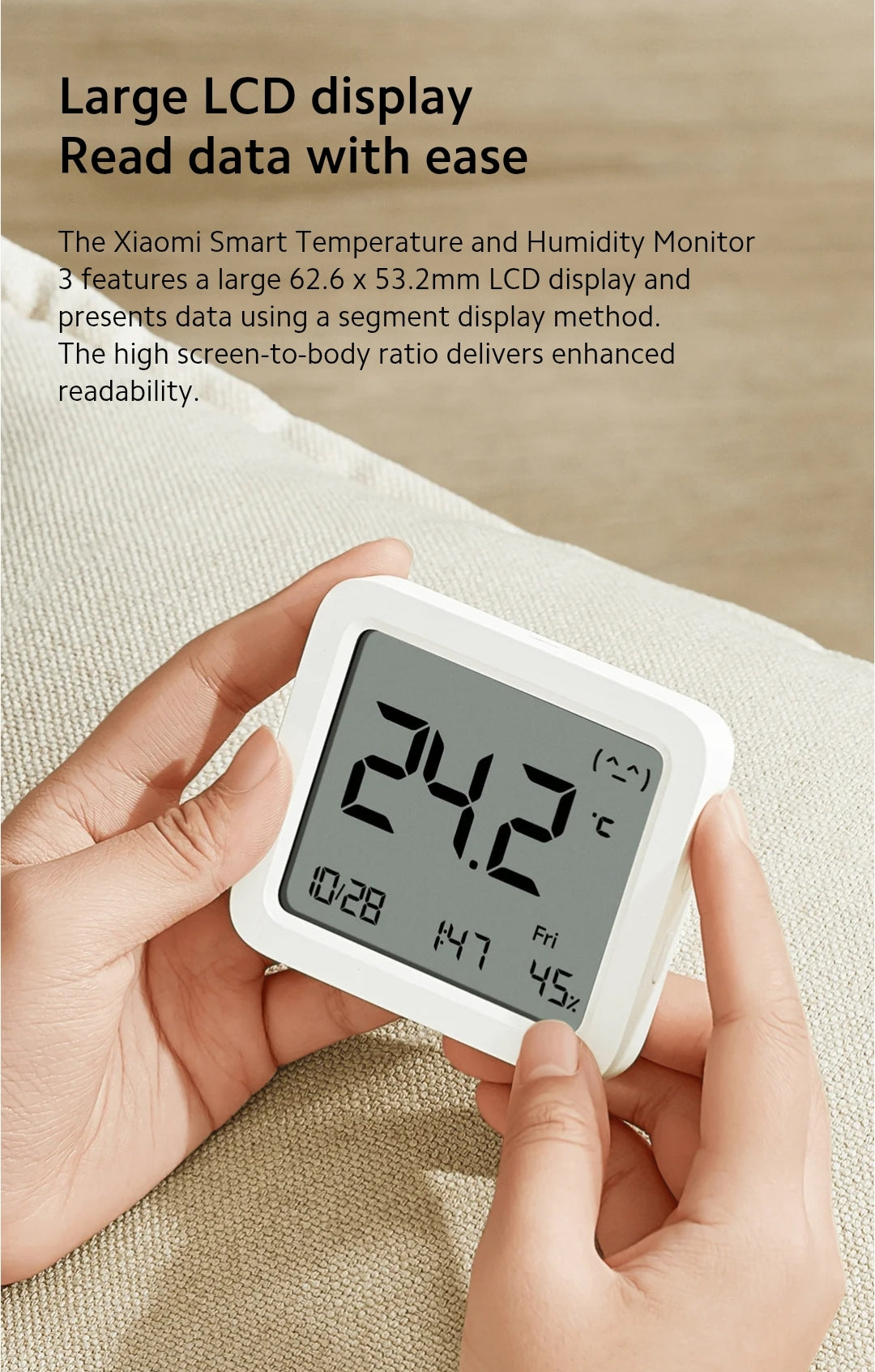 Xiaomi Smart Temperature and Humidity Monitor 3