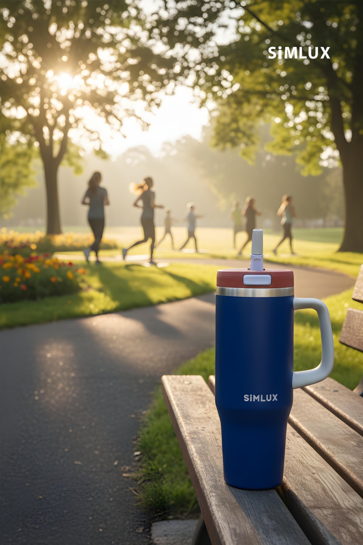 SiMLUX Tumbler Cup with Flip Straw