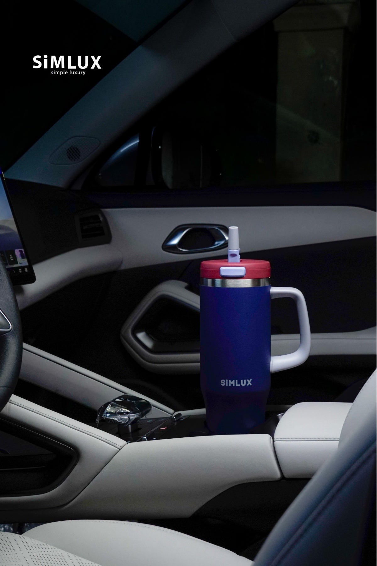 SiMLUX Tumbler Cup with Flip Straw