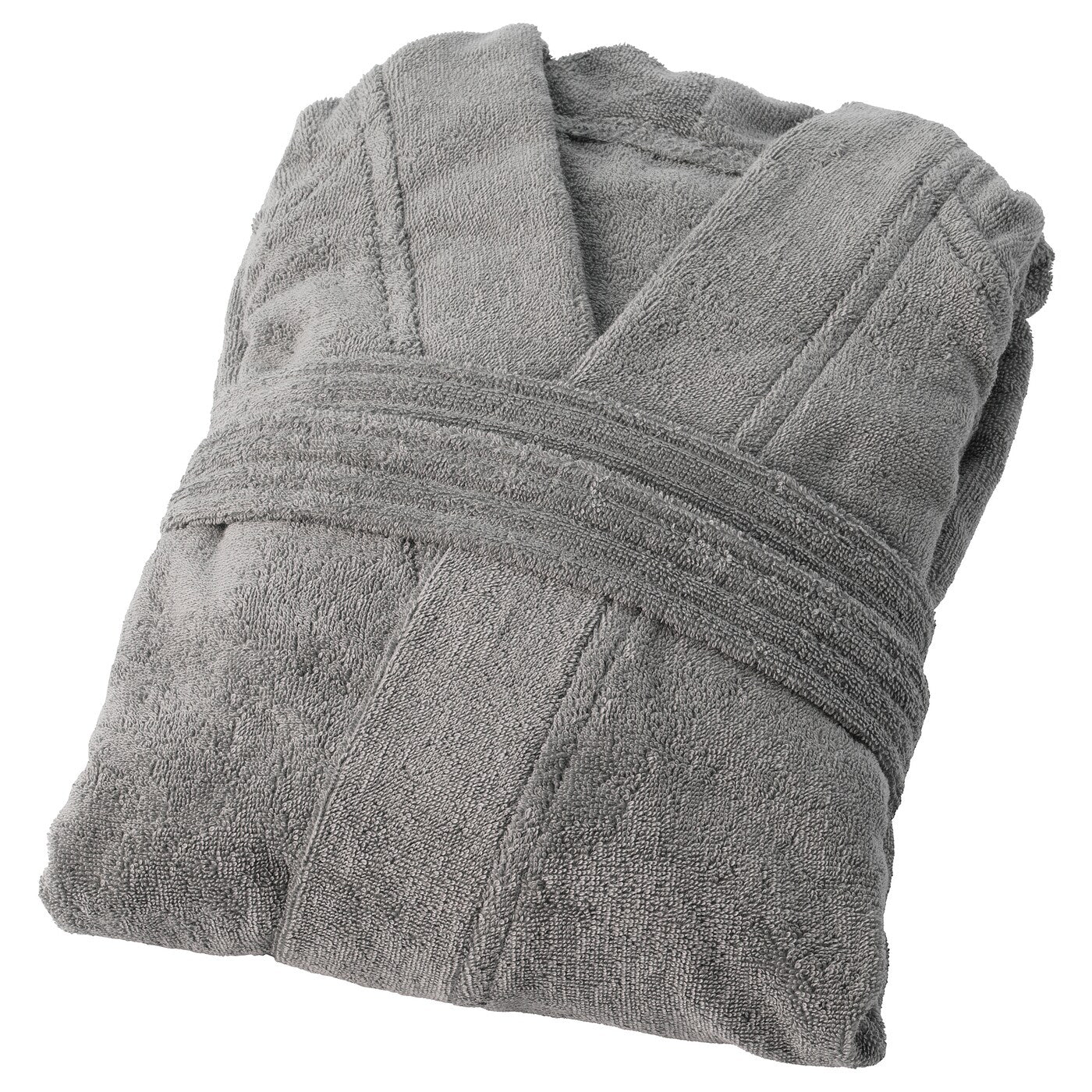 ROCKÅN Bath robe, grey, L/XL