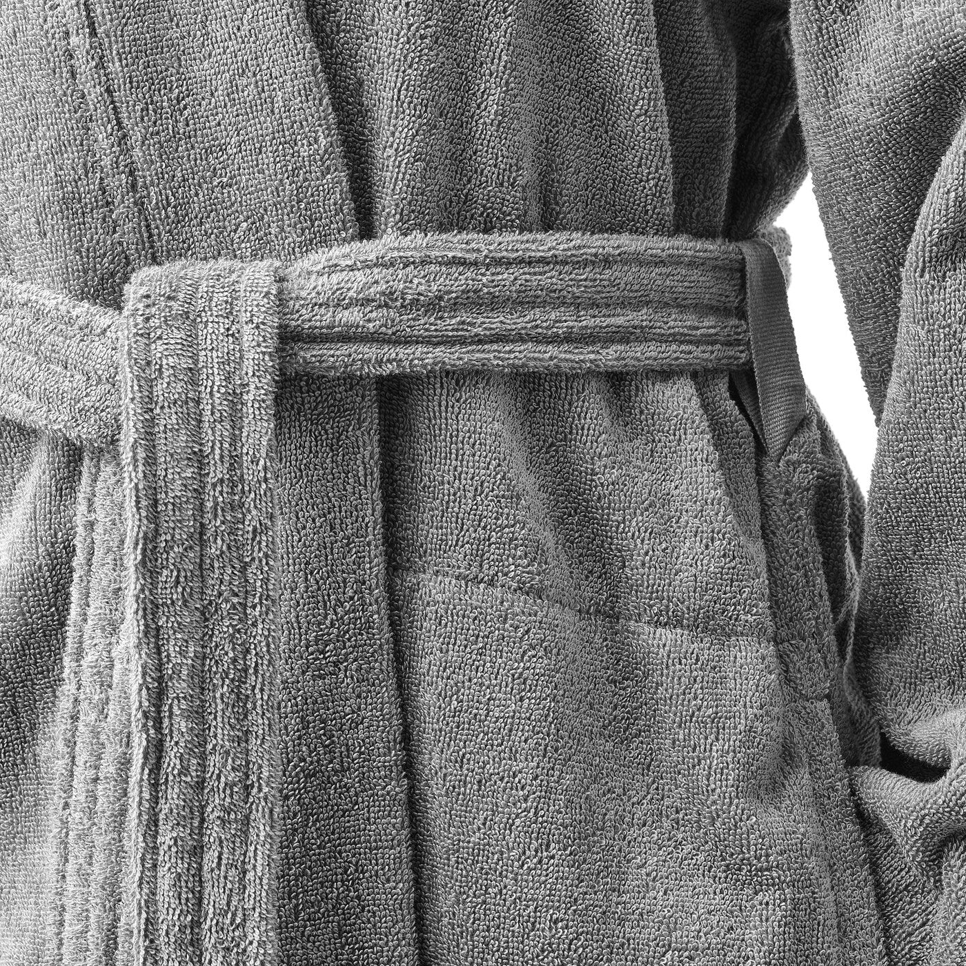 ROCKÅN Bath robe, grey, L/XL