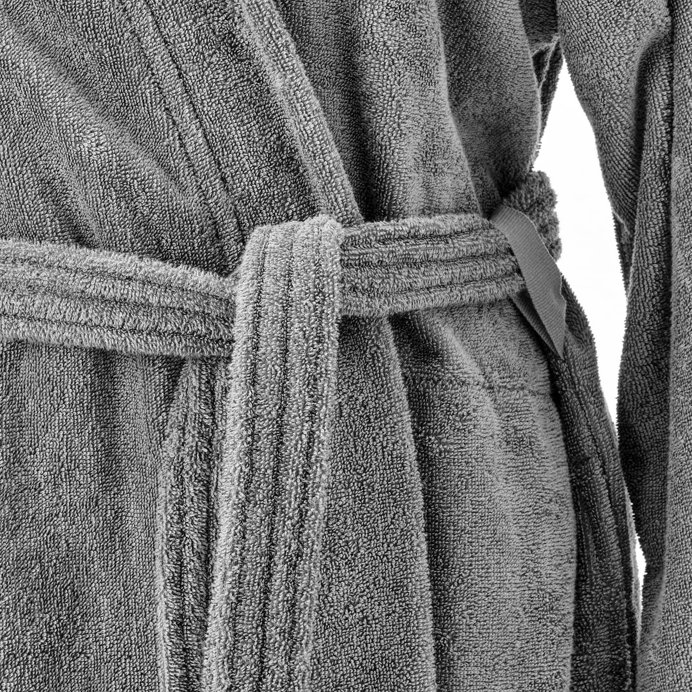 ROCKÅN Bath robe, grey, L/XL