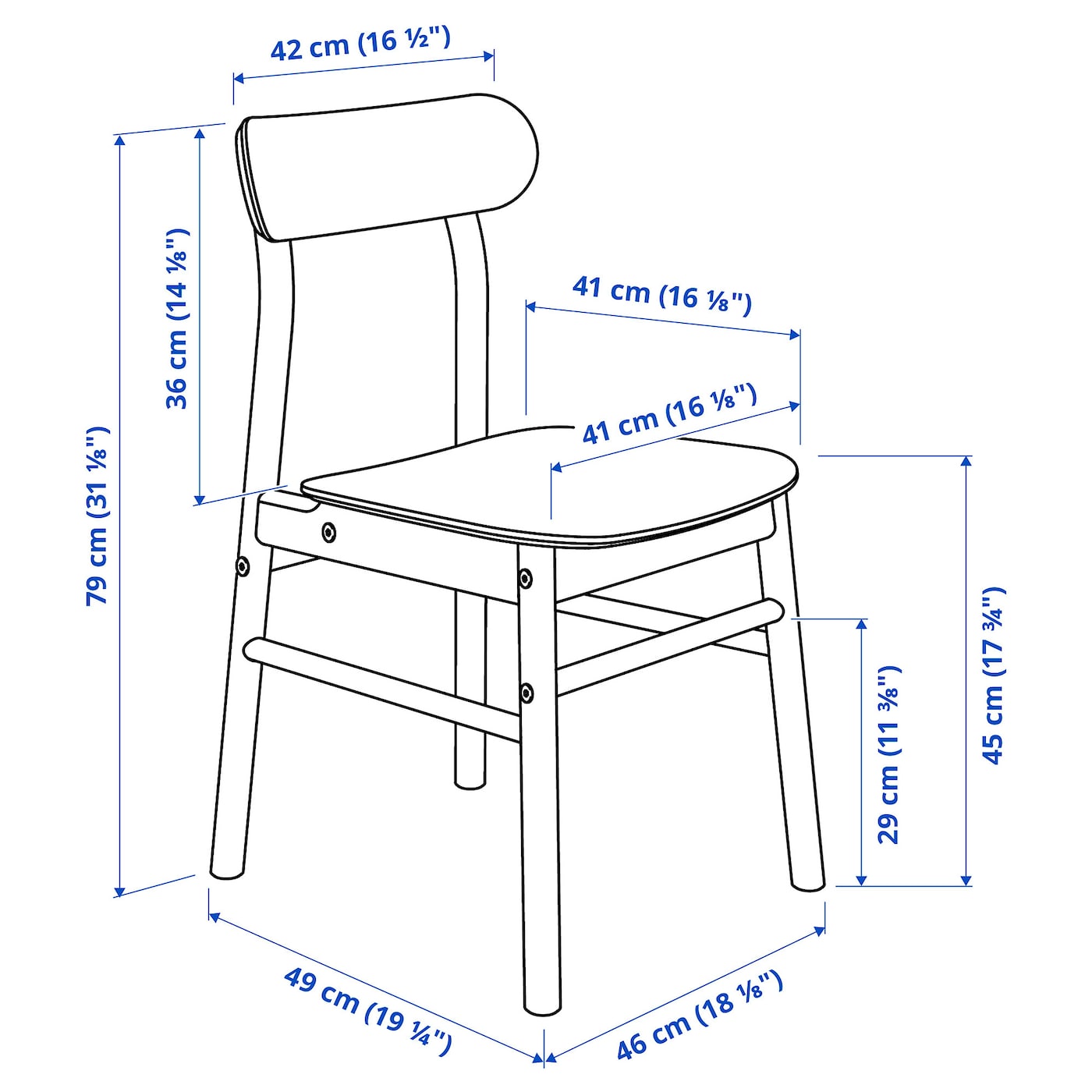 RÖNNINGE Chair, black