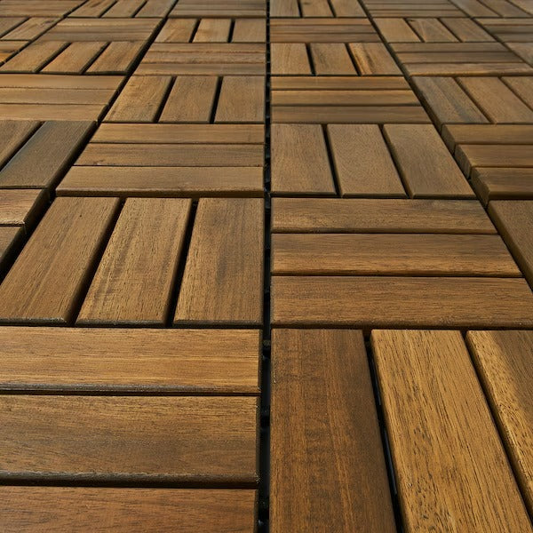 RUNNEN Floor decking, outdoor, acacia, 0.81 m²