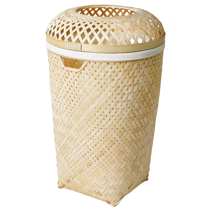 SALUDING Laundry basket, handmade bamboo, 50 l