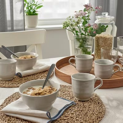 SANDSKÄDDA Mug, light grey-beige, 27 cl