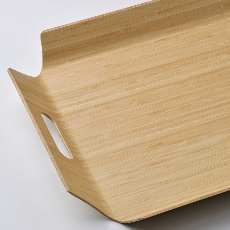 SILVERHAJMAL Tray, bamboo, 58x38 cm