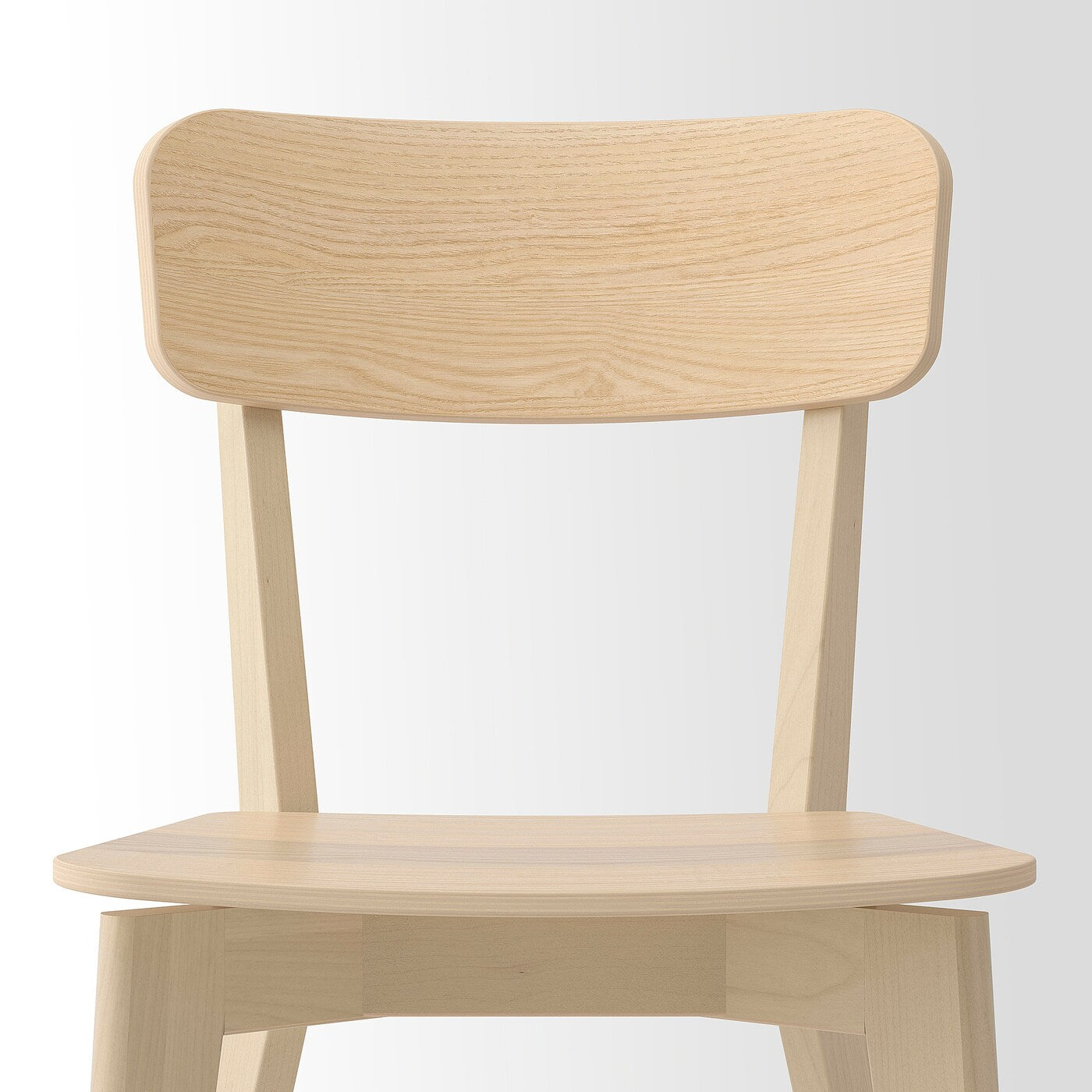 SKANSNÄS / LISABO Table and 4 chairs, light beech veneer/ash, 150/205 cm