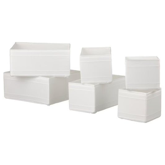 SKUBB Box, set of 6, white