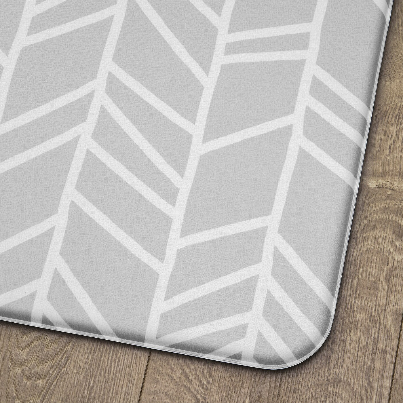 SKYDDSRUM Kitchen mat, Gray , 45x120 cm