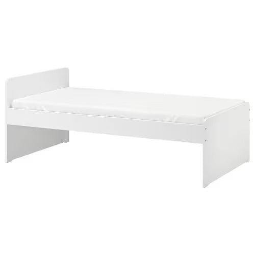 IKEA SLÄKT Bed frame with slatted bed base, white, 90x200 cm
