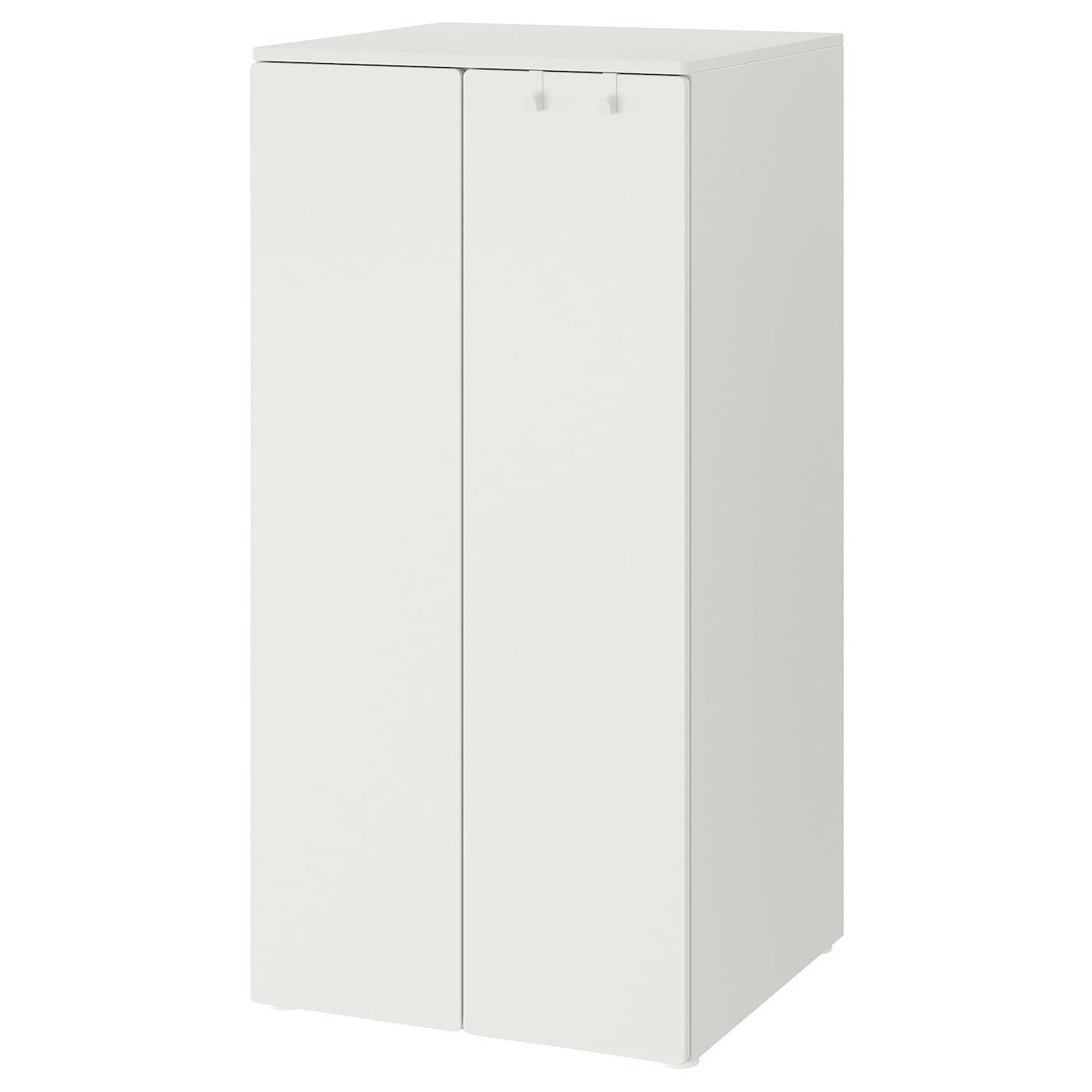 SMÅSTAD / PLATSA Wardrobe, white/blue, 60x57x123 cm