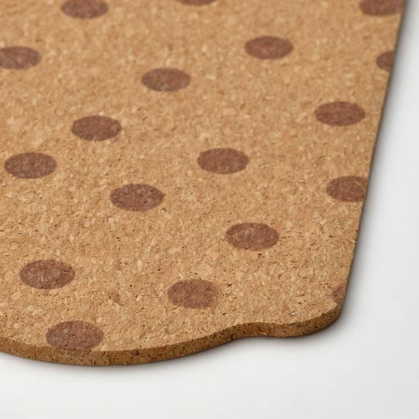 SOLABBORRE Place mat, cork/dotted, 42x32 cm