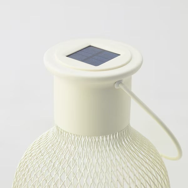 SOLVINDEN LED solar-powered lantern, outdoor/mesh white, 29 cm