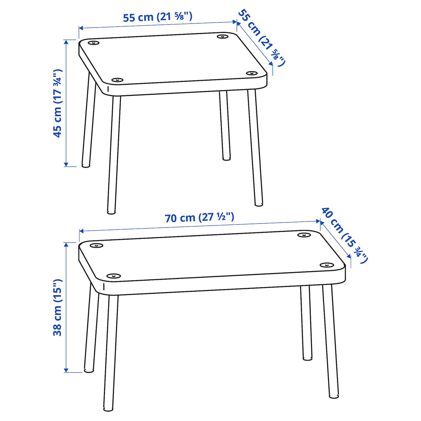 SONHULT Nest of tables, set of 2, grey/walnut effect