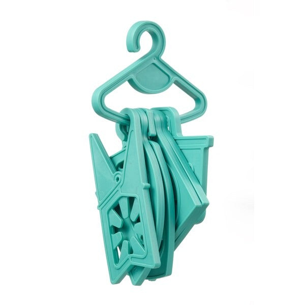 SPACKLA 7-piece sock hanger set, turquoise