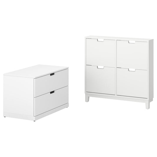 STÄLL / NORDLI Hallway furniture, set of 2, white