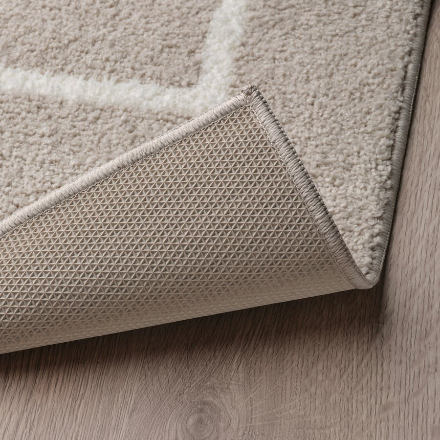 STÄPPSPARV Rug, beige, 100x160 cm