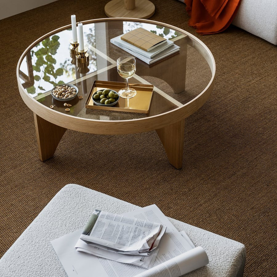 STOCKHOLM 2025 Coffee table, oak veneer glass