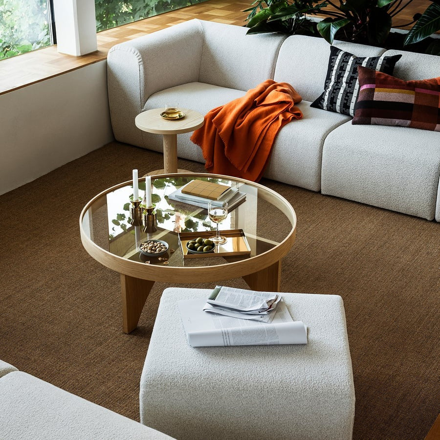 STOCKHOLM 2025 Coffee table, oak veneer glass