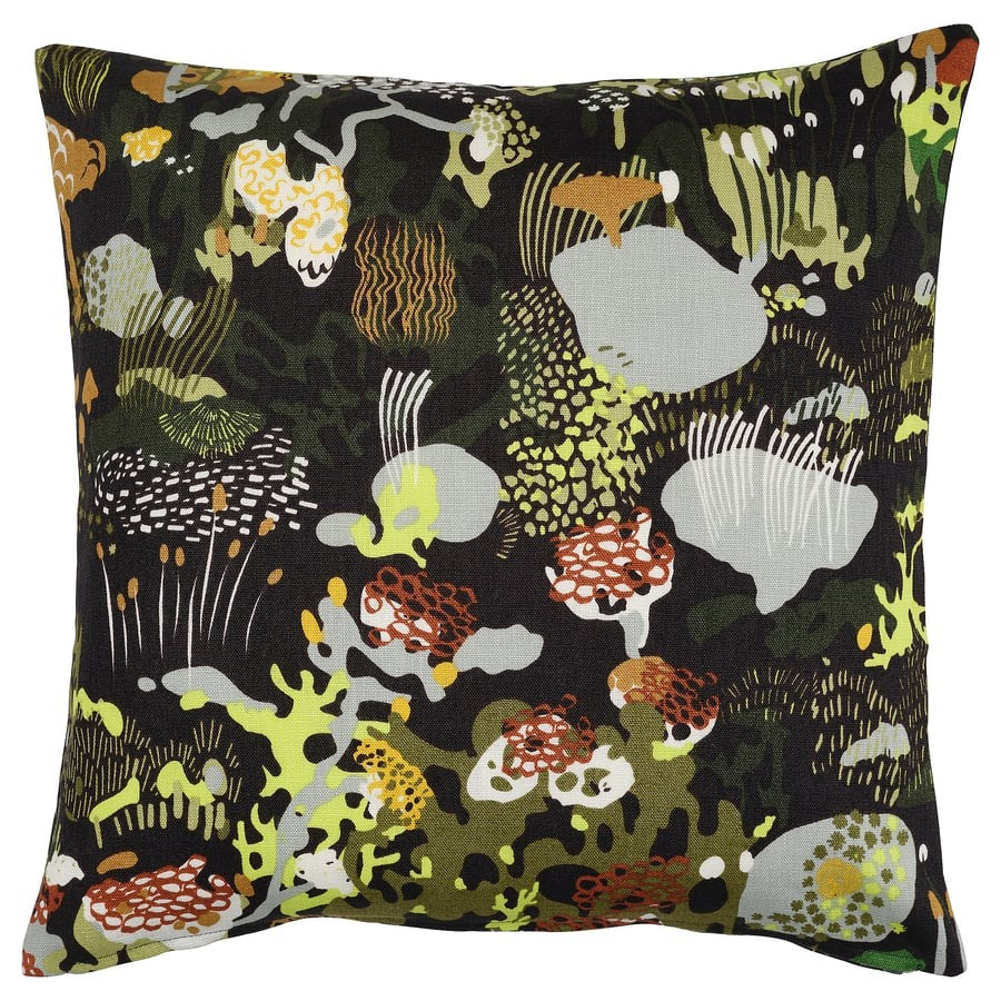 STOCKHOLM 2025 Cushion cover, black/multicolour, 50x50 cm