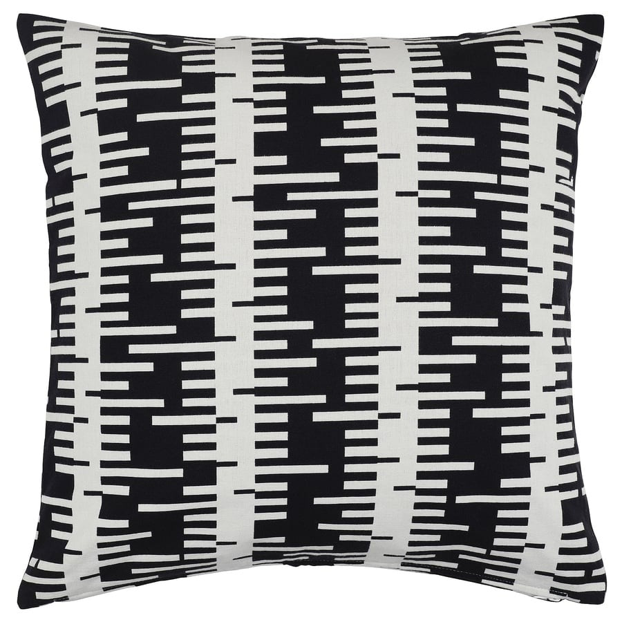 STOCKHOLM 2025 Cushion cover, off-white/black, 50x50 cm