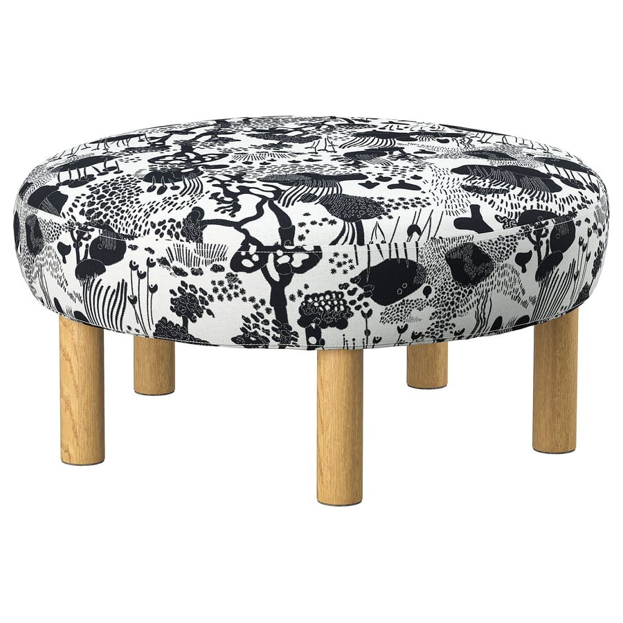 STOCKHOLM 2025 Pouffe, black/white