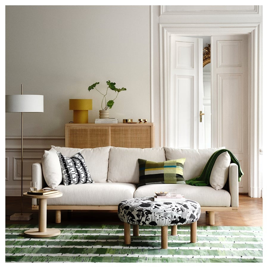 STOCKHOLM 2025 Pouffe, black/white