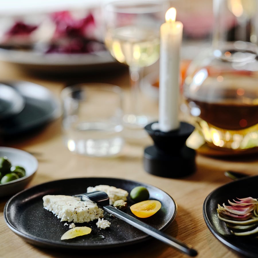 STOCKHOLM 2025 Side plate, black, 18 cm