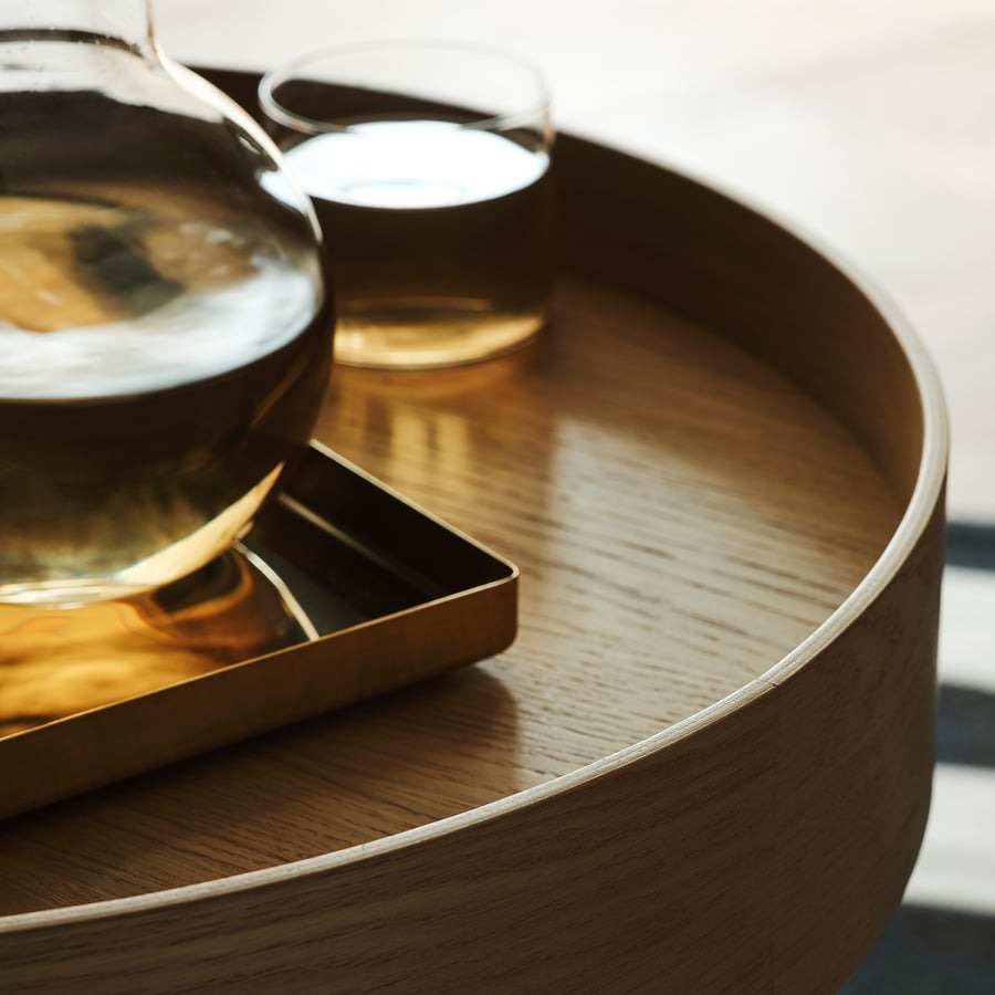 STOCKHOLM 2025 Side table on castors, oak veneer