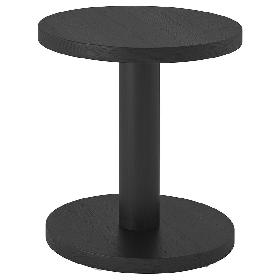 STOCKHOLM 2025 Side table, pine veneer black, 40 cm