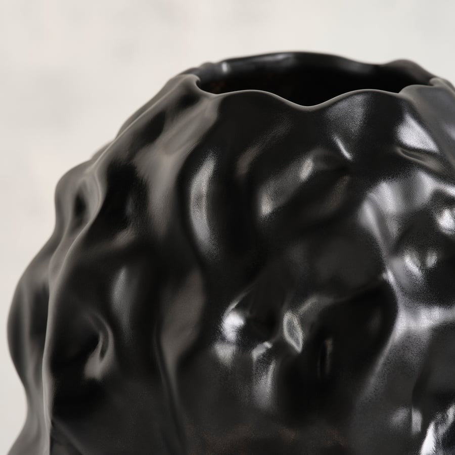 STOCKHOLM 2025 Vase, black, 27 cm