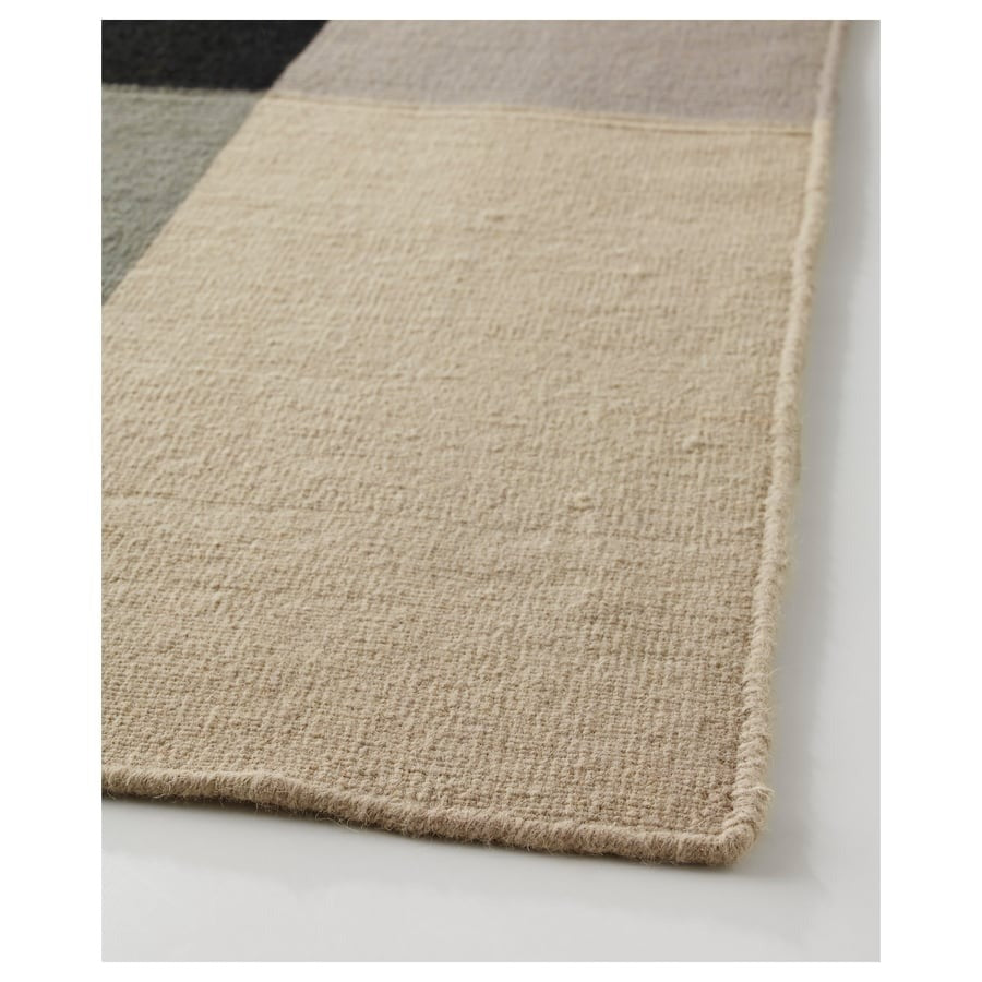 STOCKHOLM Rug, flatwoven, handmade/chequered brown, 250x350 cm