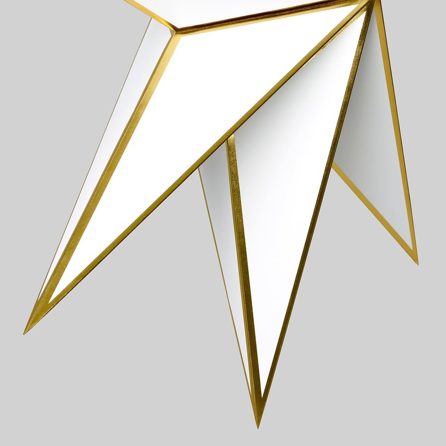 STRÅLA Lamp shade, white/gold-colour, 70 cm