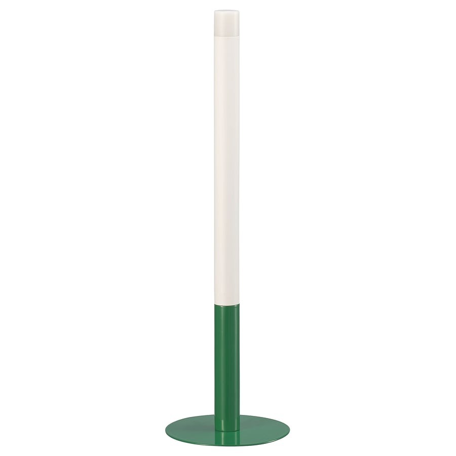 STRÅLA LED candle, candle-shaped battery-operated/green