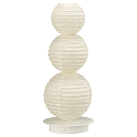 STRÅLA LED decorative table lamp, ball shaped battery-operated/white