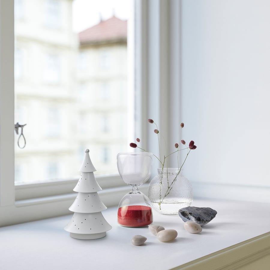 STRÅLA LED decorative table lamp, tree metal/battery-operated, 18 cm