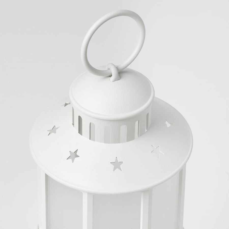 STRÅLA LED lantern, battery-operated white, 13 cm