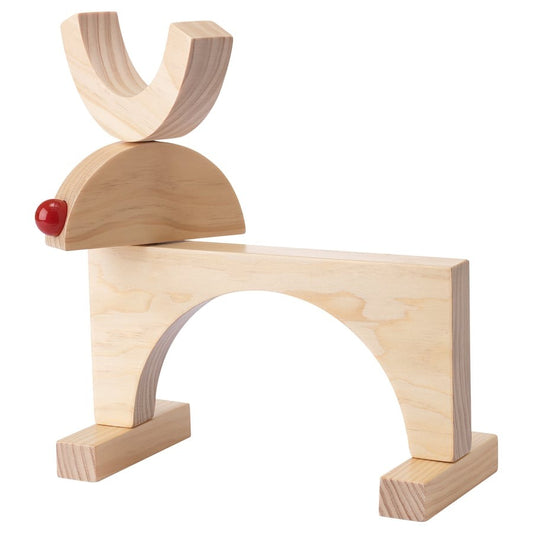 STRÅLA LED table decoration, battery-operated/reindeer