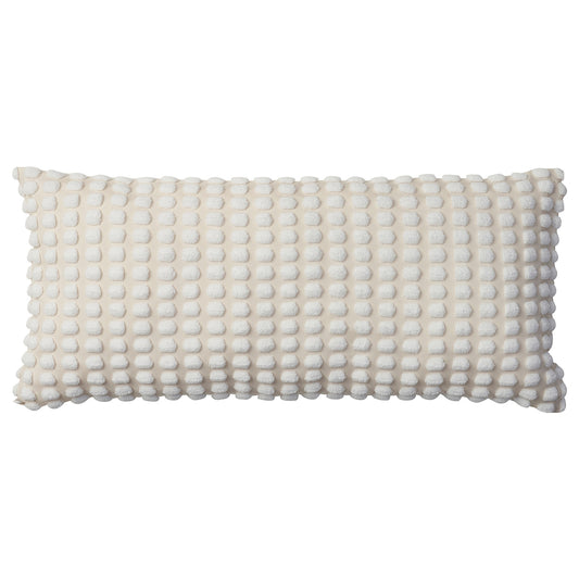 SVARTPOPPEL Cushion, off-white, 30x65 cm