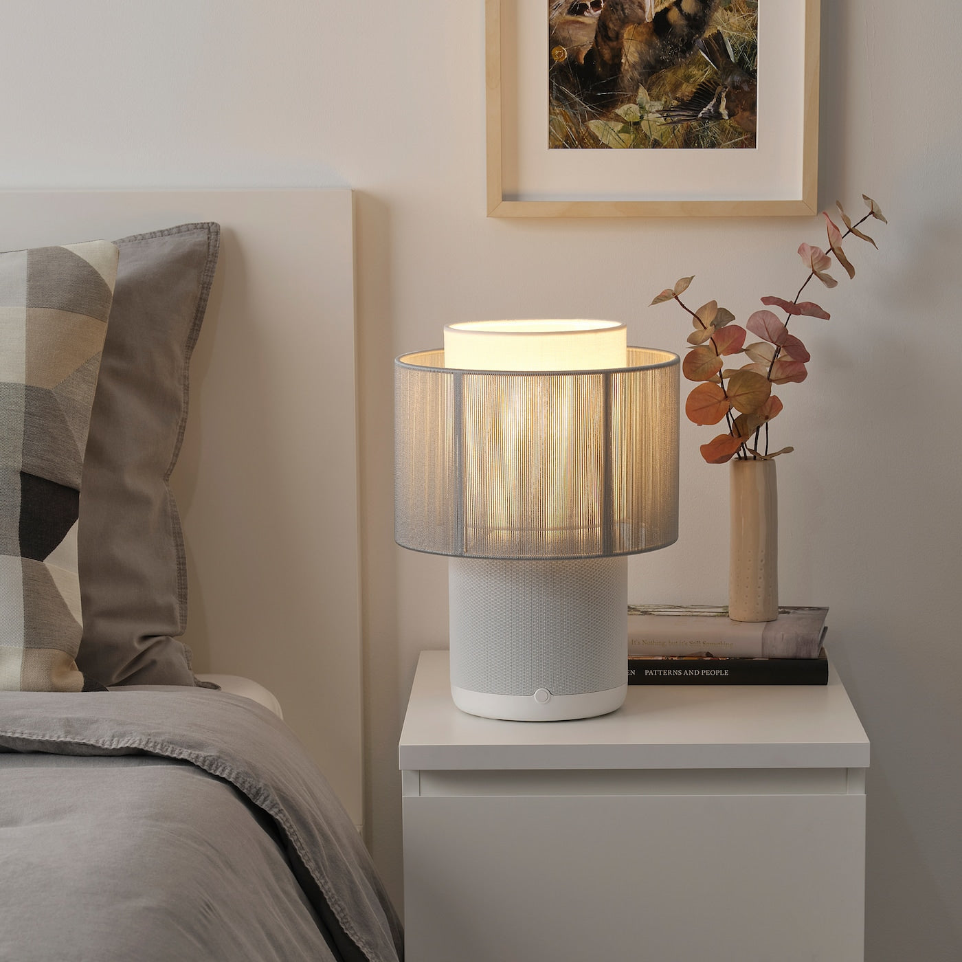 SYMFONISK Speaker lamp base with WiFi, white/smart