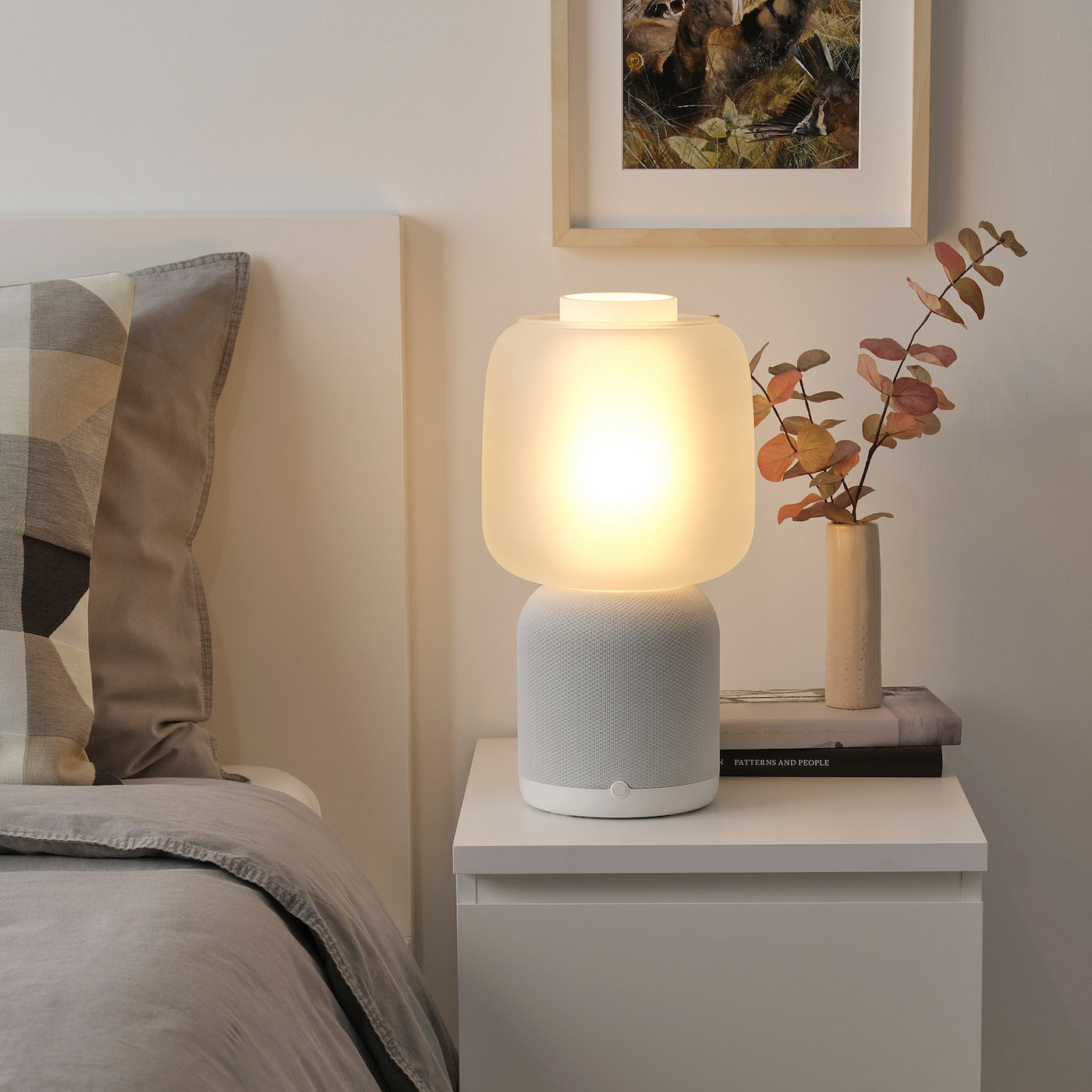 SYMFONISK Speaker lamp base with WiFi, white/smart