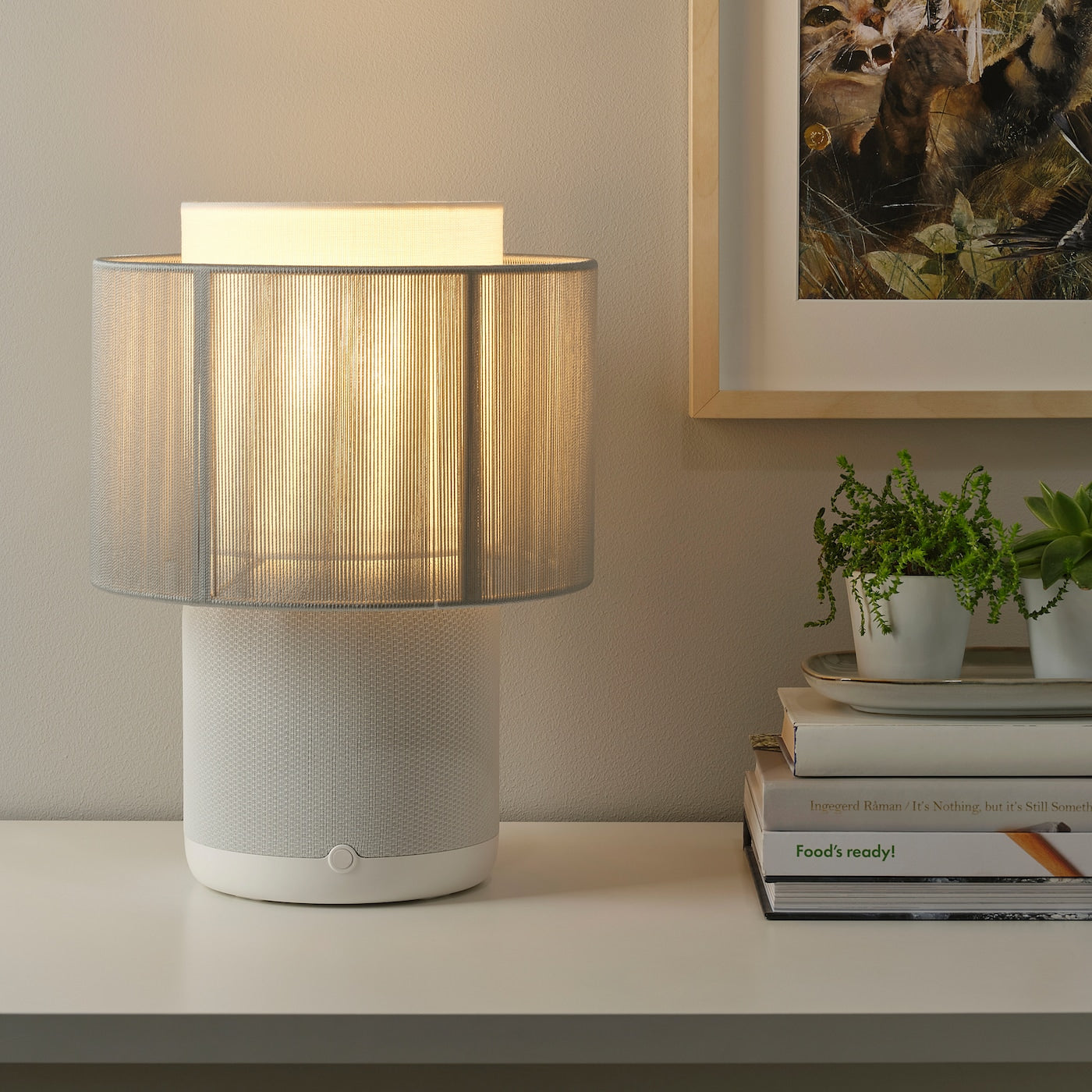 SYMFONISK Speaker lamp base with WiFi, white/smart